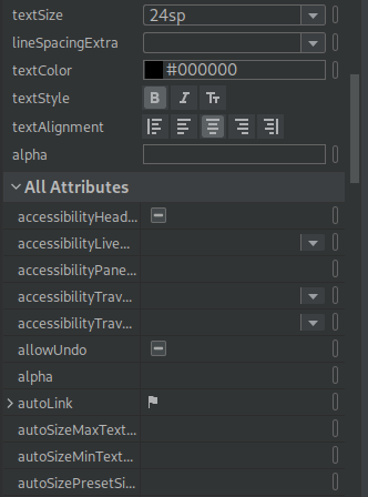 Android Studio All Attributes