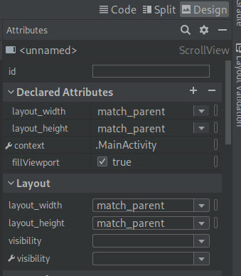 Android Studio Component Tree