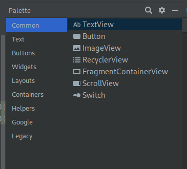 Android Studio Palette